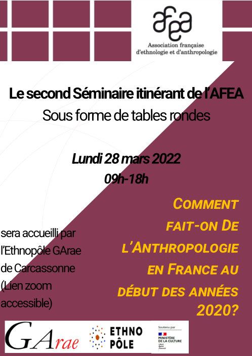 Affiche séminaire AFEA - Garae 280322