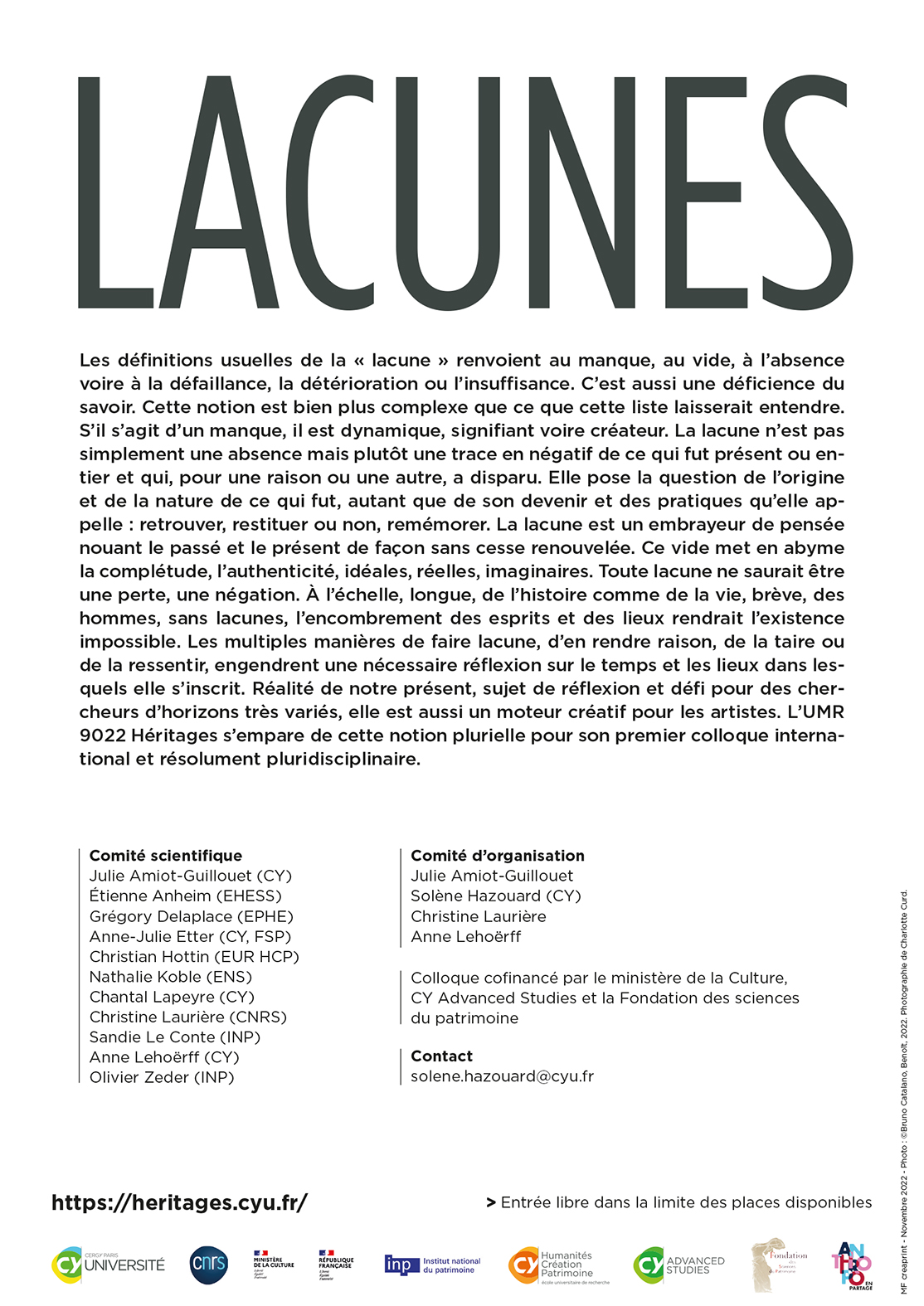 Argumentaire Lacunes