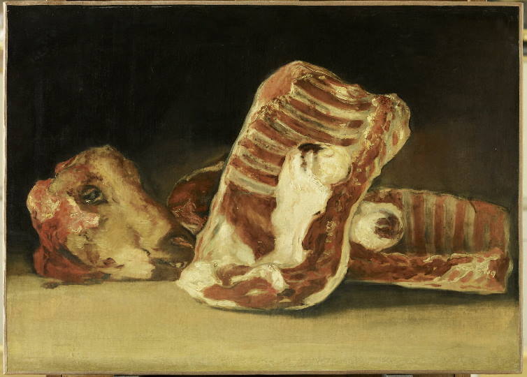 Nature morte à la tête de mouton, Francisco de Goya y Lucientes, vers 1808-1812, huile sur toile, musée du Louvre, RF 1937 120