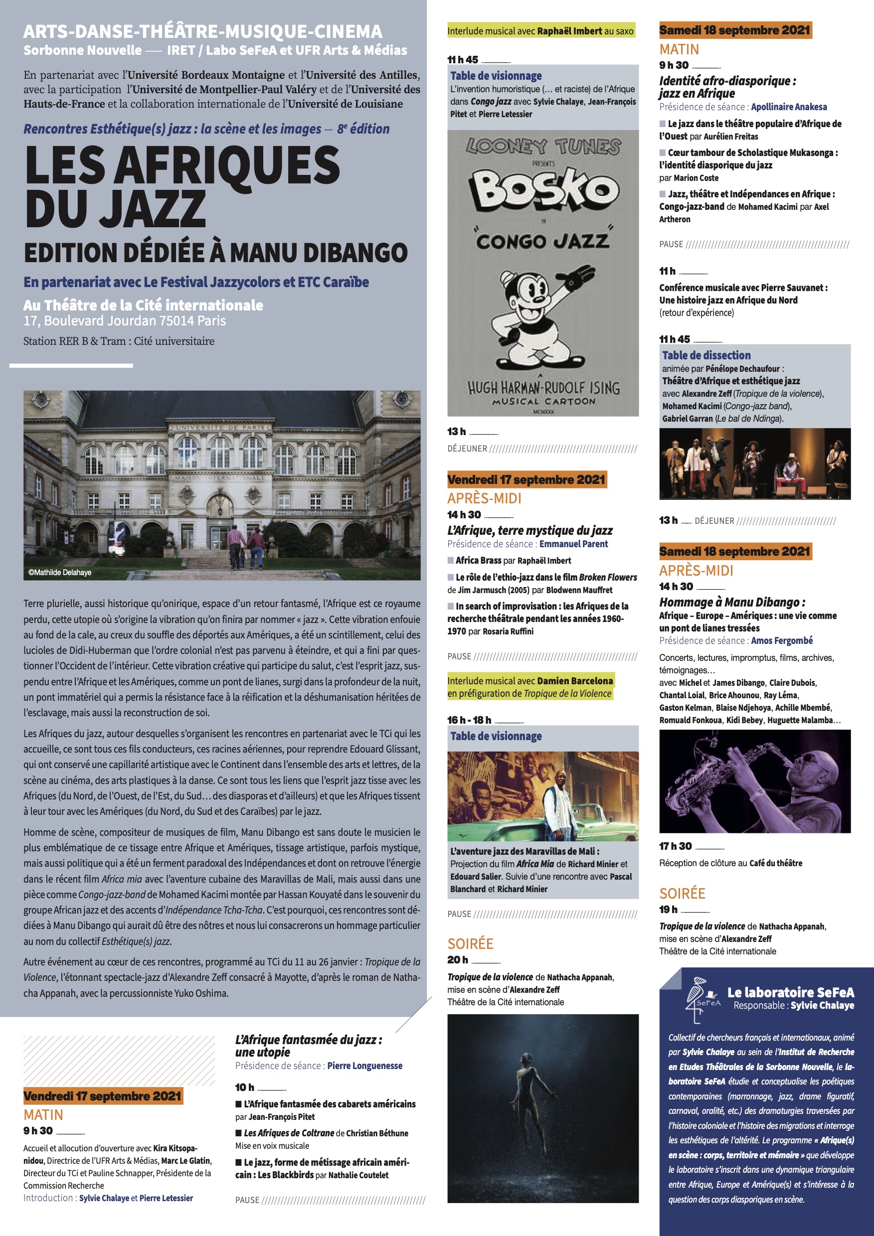 Programme Les Afriques du jazz