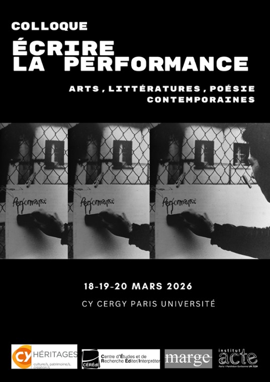 [COLLOQUE] Écrire la performance