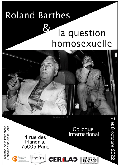 Roland Barthes & la question homosexuelle