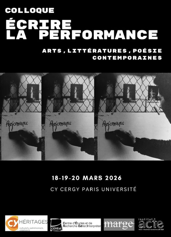 [COLLOQUE] Écrire la performance
