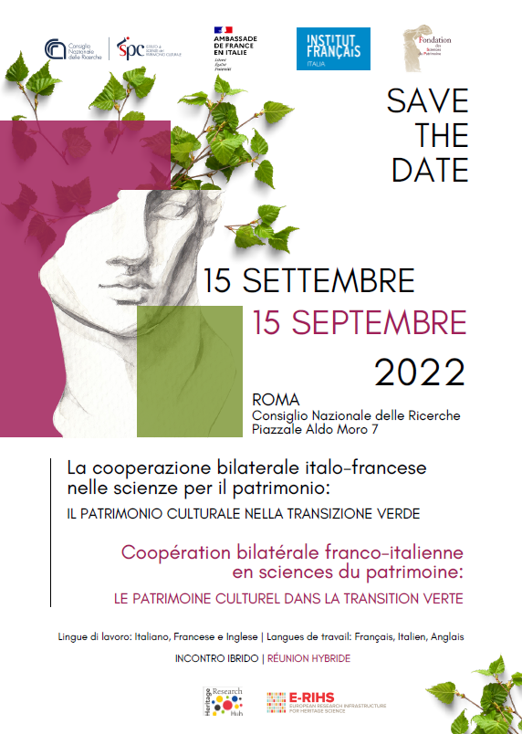 Coopération bilatérale franco-italienne en sciences du patrimoine : le patrimoine culturel dans la transition verte